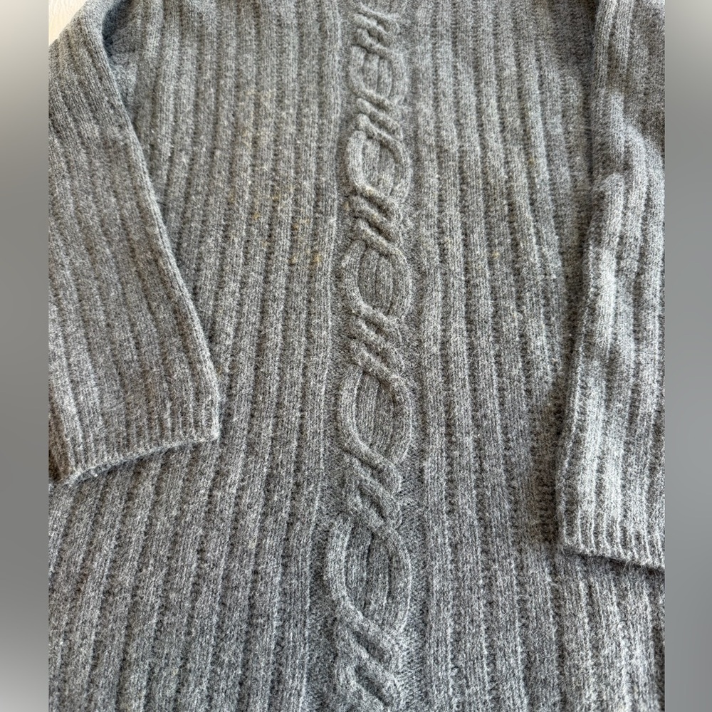 MARELLA Sweater Wool Gray cable knit size S - Picture 3 of 11